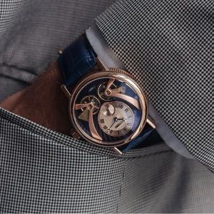 Earnshaw Automatic Double Barrel Open Heart Watch